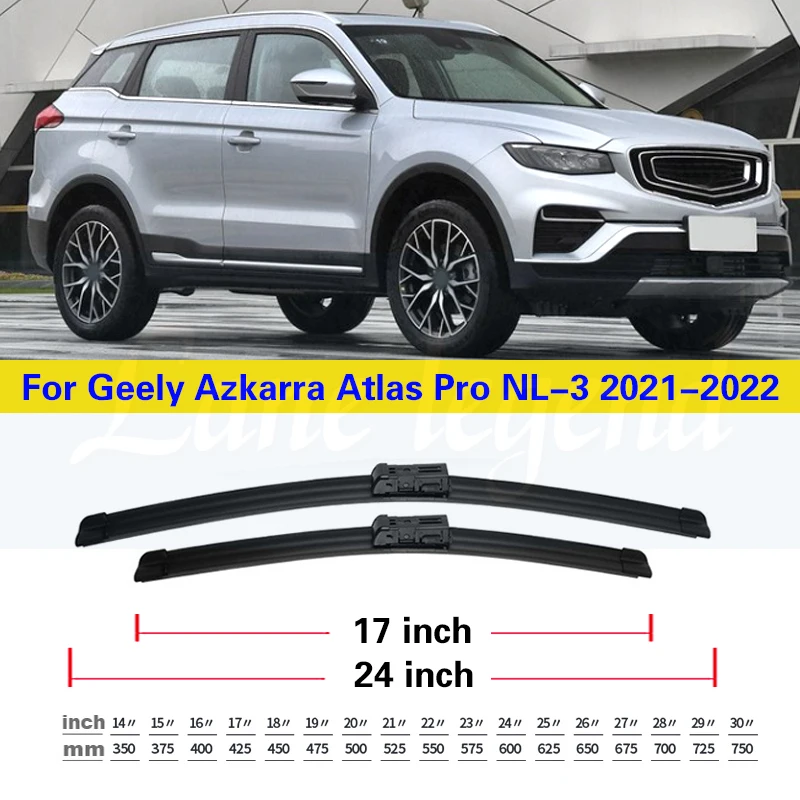 Wiper Blades For Geely Azkarra 2021 2022 Atlas Pro NL-3 Front Rear Windshield Wipers Windscreen Window Car Accessories 24\