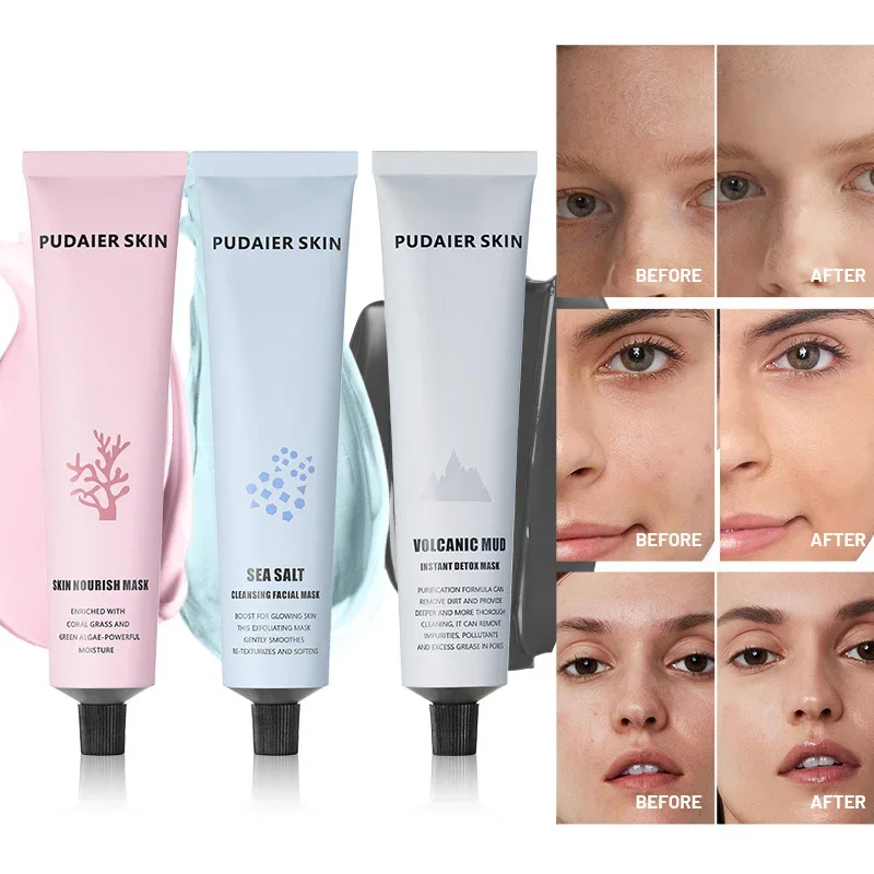 

Deep Cleansing Facial Mask Moisturizing Hydrating Sea Salt Volcanic Face Mud Mask Whitening Oil Control Face Skin Care.