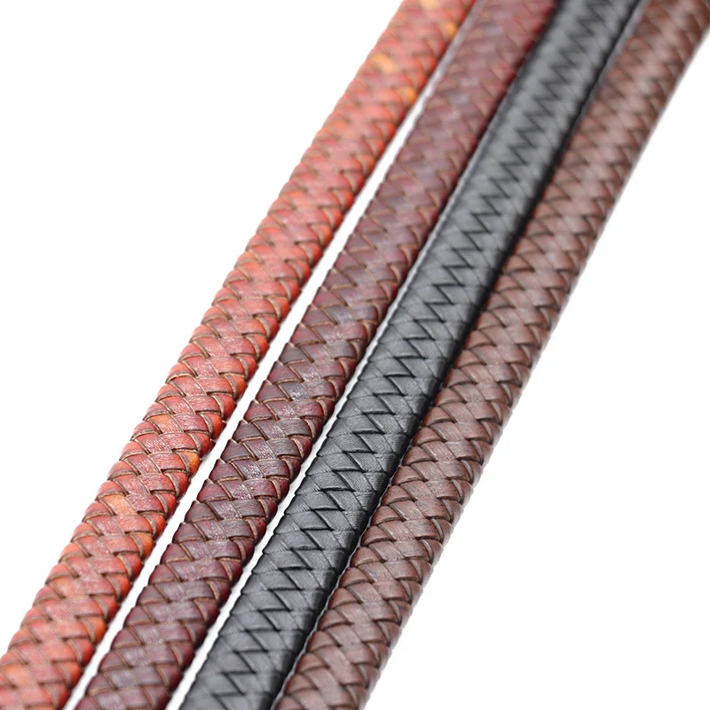 

0.5/1meter Vintage Real Genuine Leather Cords 8mm 10mm 12mm Flat Leather Cord for Leather Bracelet Jewelry Making Findings