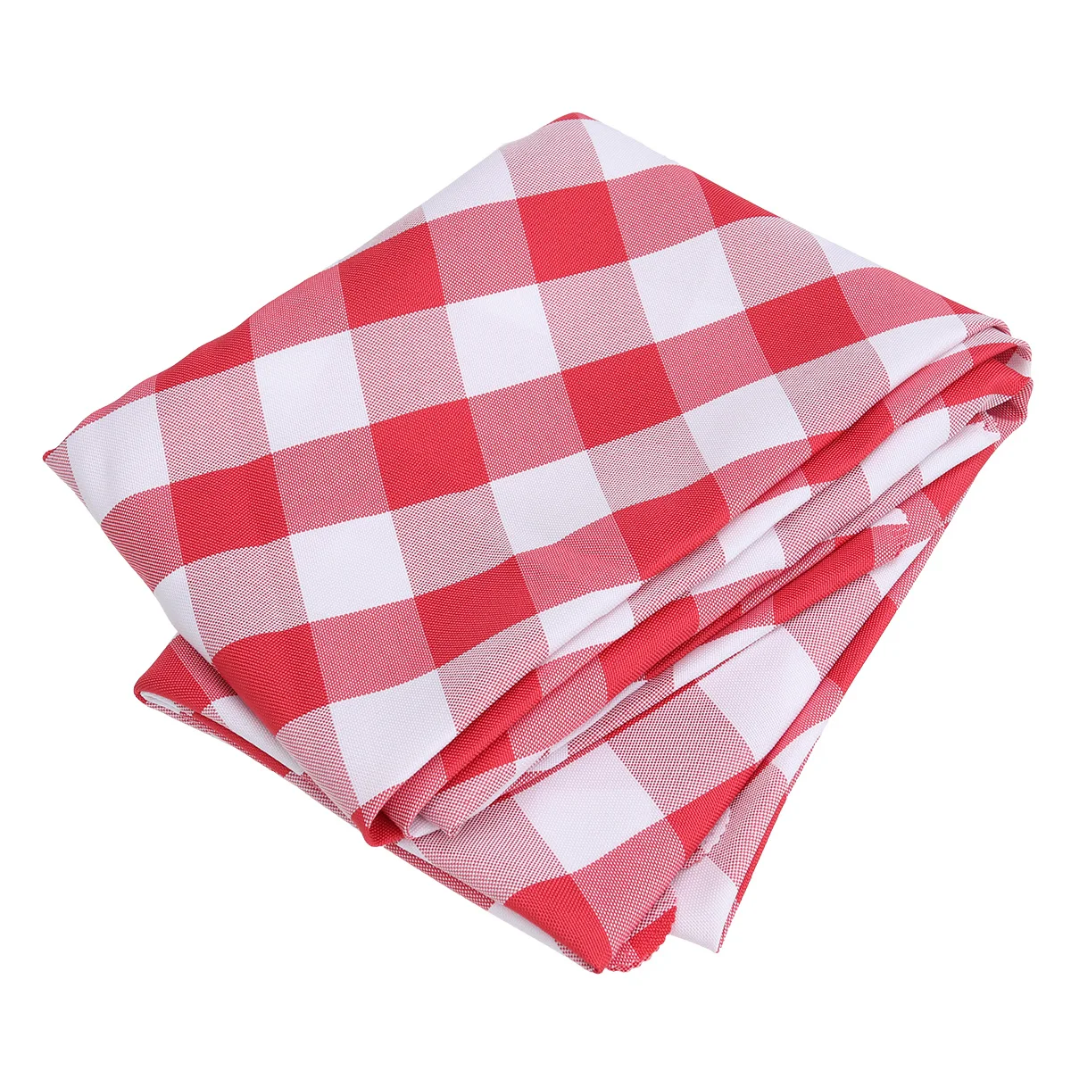 

Premium Round Tablecloth 1.6M Red Checkered Polyester Wrinkle Resistant Fadeless For Restaurant Wedding Banquet Hotel
