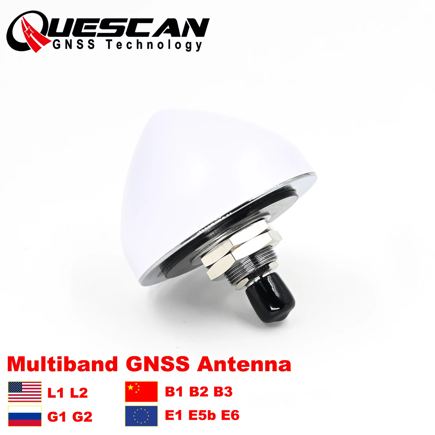 QUESCAN TN805 High Gain Multibands RTK GNSS Antenna GPS L1L2 Galileo E1E5bE6 GLONASS G1G2 Beidou B1B2B3 Antenna Time＆Nav Service