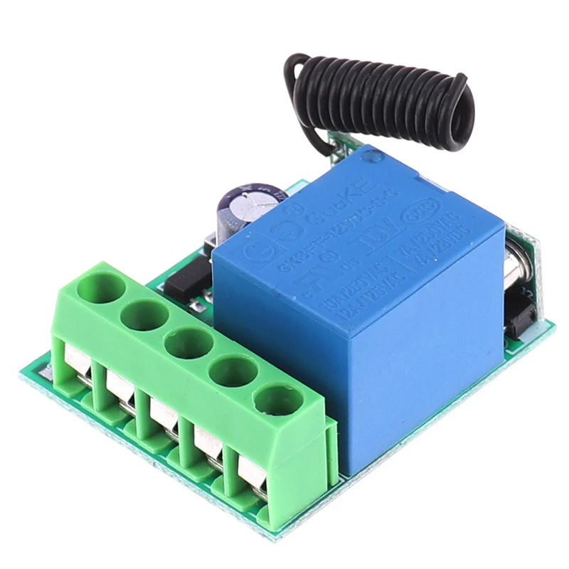 1CH Channel Wireless RF Remote Control Receiver Relay Switch DIY Module 433MHz RF Transmitter For Door Electromagnetic Lock