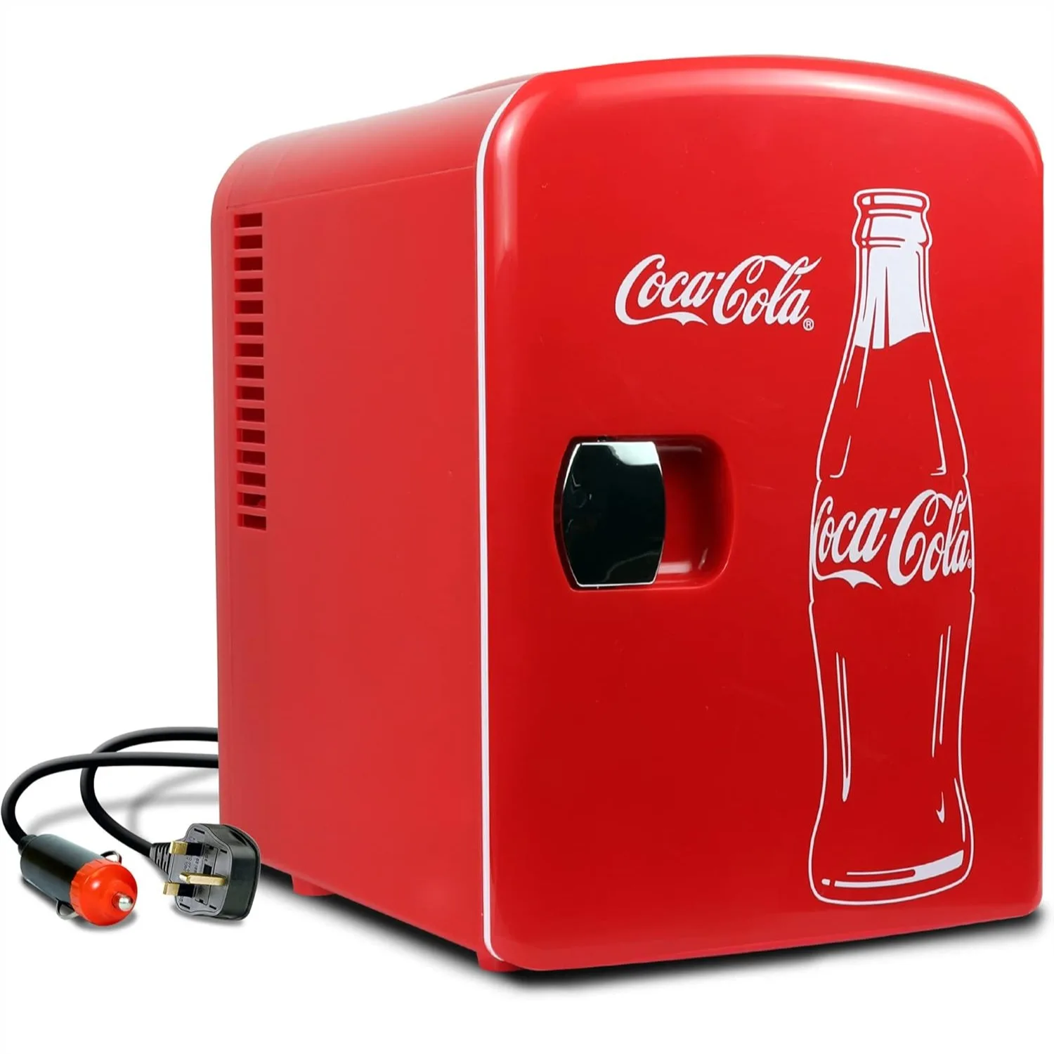 

Mini Fridge for Bedroom, Office, Dorm - 4L Small Refrigerator Holds 6 Cans, Portable Cooler 12V DC/110V AC for Travel Snacks