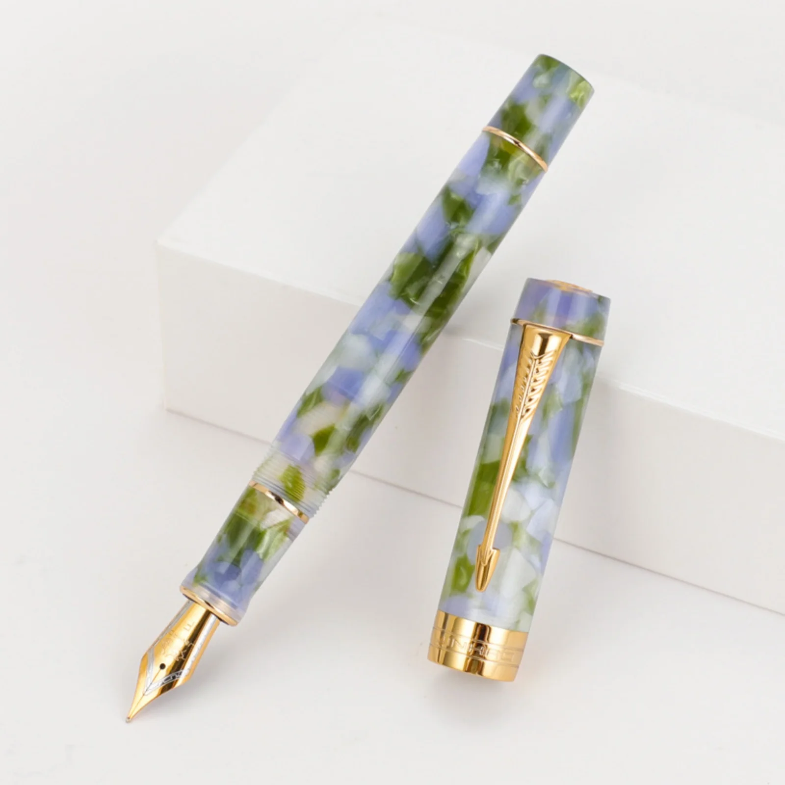 Jinhao 100 Fountain Pen New Color Centennial Golden Clip F Nibs with Converter School Supplies Office Writing Gift Ink Pen