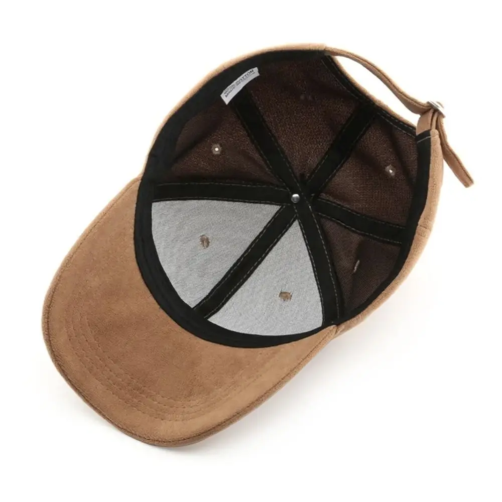 Lässige Wildleder-Baseballkappe, verstellbarer warmer Sonnenhut, atmungsaktiver Outdoor-Snapback-Hut für Männer und Frauen – Detail 11