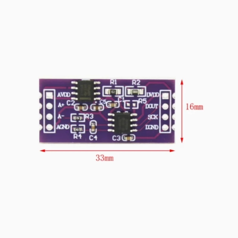 Módulo ADC CS1237 de 24 bits, chip de referencia externo TL431 integrado, sensor de pesaje de un solo canal de 24 bits