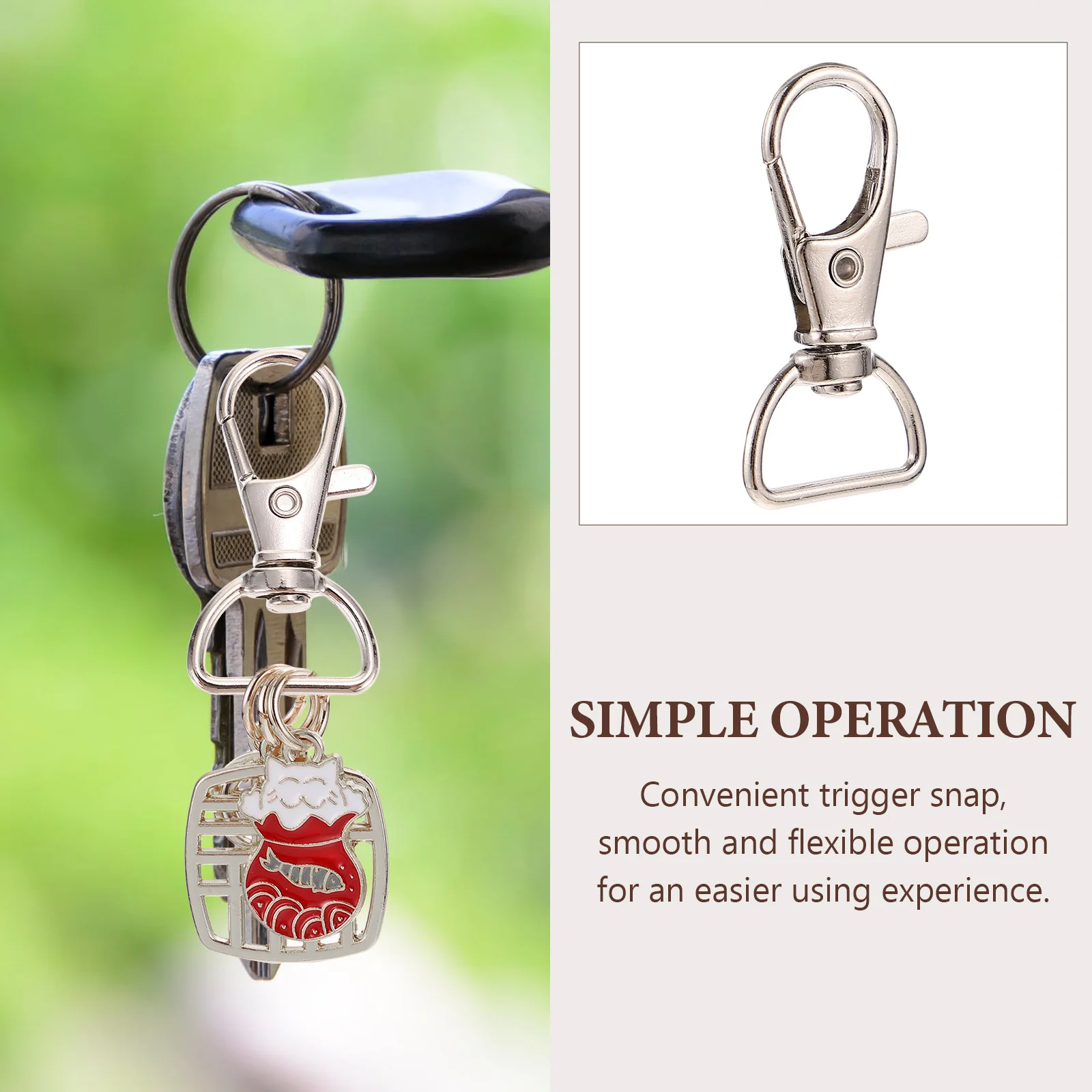 

30pcs Zinc Alloy Keychain Lobster Swivel Metal Claw Clasp For Jewelry Making Lanyard Diy Accessories D Ring Lobster Buckle D