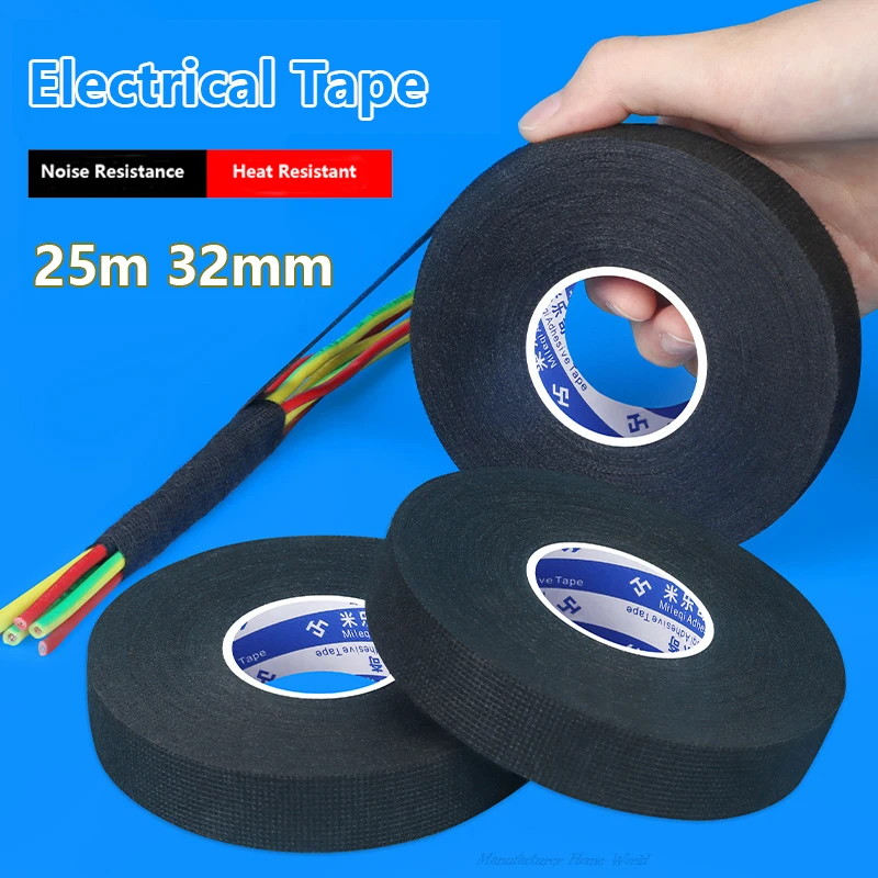 

Electrical Tape Heat Resistant Harness Tape Insulation Automotive Fabric Cloth Tape Waterproof Noise Resistance Adhesives Tape