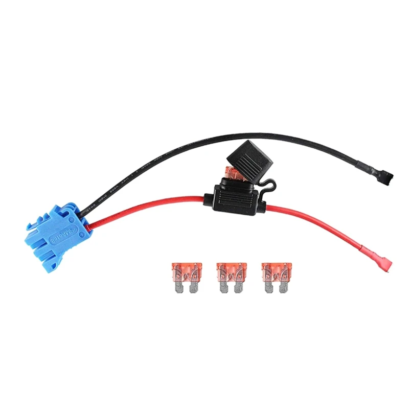 LICG-For Peg Perego 12V SLA Battery 12AWG Wiring Harness Connector With 40A Fuse For Fisher Price Riding Battery