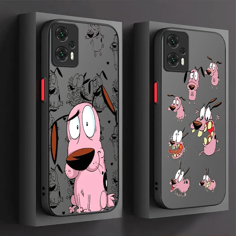 Cute Courages Cowardly Dog Case For Xiaomi POCO M6 Pro 4G C65 X6 X3 NFC X4 GT X5 F3 F4 F5 F6 13T 12T 11T 10T 13 12 11 Lite 5G NE