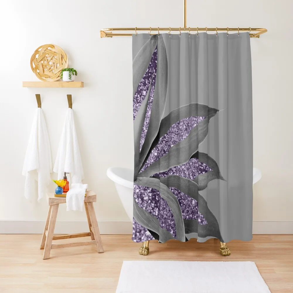 

Agave Finesse Glitter Glam #4 (Faux Glitter) #tropical #decor #art Shower Curtain Shower Bathroom Curtain