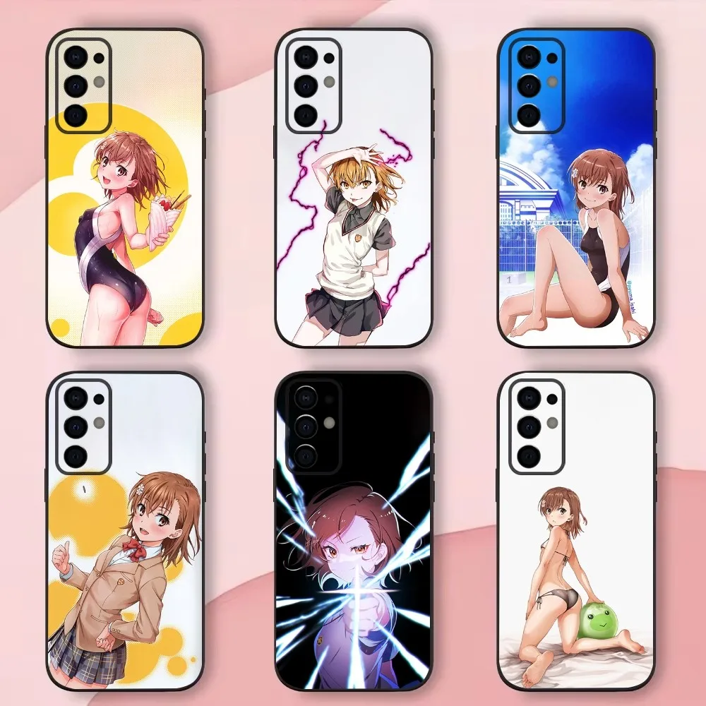 Misaka Mikoto Railgun Phone Case For Samsung S24,S21,S22,S23,S30,Ultra,S20,Plus,Fe,Lite,Note,10,9,5G Black Soft Shell