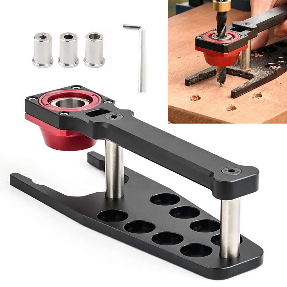 Portable Handheld Drilling Guide Jig For Wood Vertical Hole Locator With 6 8 10 Mm Sleeves For Accurate Boring