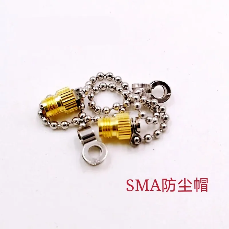 1pcs SMA dust cap plug with male and female threads, chain connector, coaxial connector, RF connector