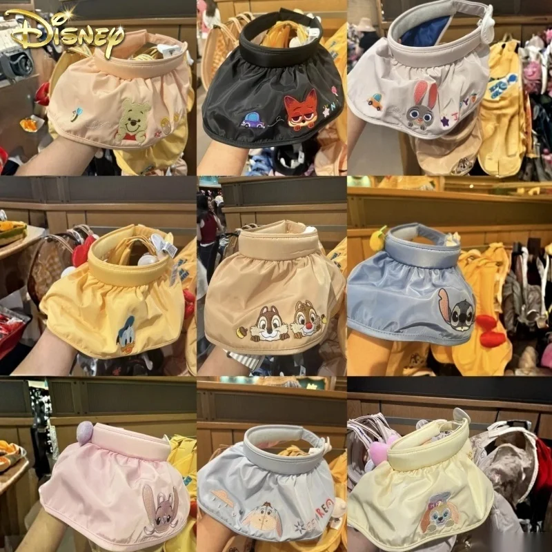 

Genuine Disney Donald Duck Stitch Chip&Dale Summer Sun Protection Hat Zootopia Judy Nick LinaBell Cartoon Character Sunshade Cap