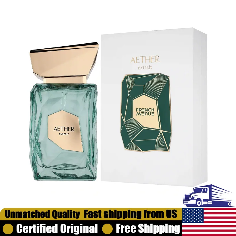 

French Avenue Aether Eau de Parfum Spray 3.4 Oz Lasting Aromatic Fruity Unisex Pheromones Cologne 100 ML Premium Arabian Perfume