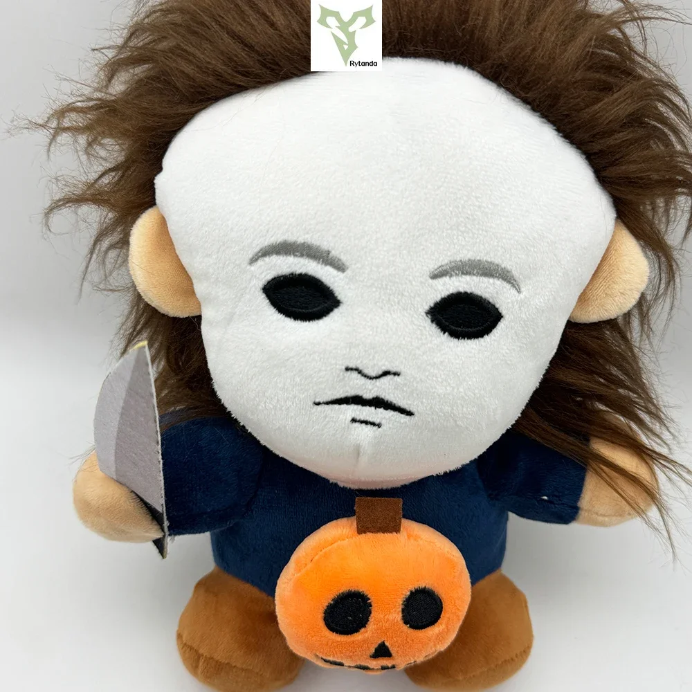 Horror Halloween Michael Myers Phunny Plush Doll 25CM Soft Cartoon Cosplay Plush Toy Character Halloween Room Decor Gift