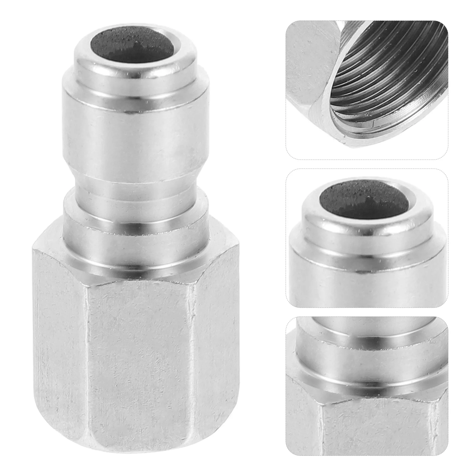 

Pressure Washer Quick Connect Kit Stainless Steel Adapter Brass Material Compact Size Durable Easy to Use for Car Garden Wall