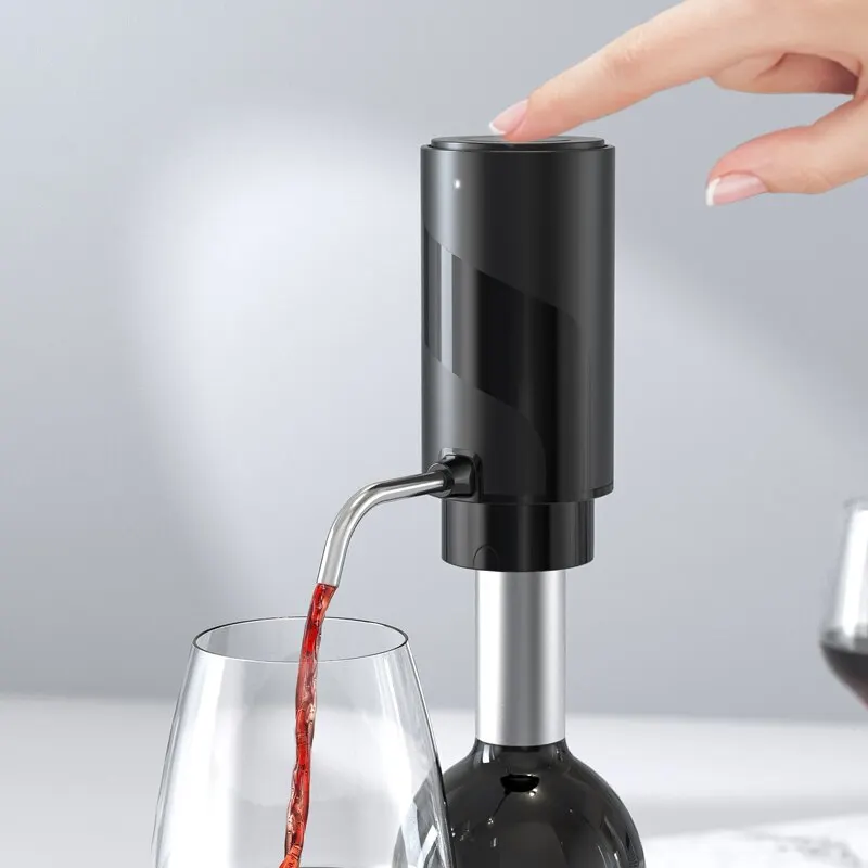 Electric Wine Decanter Rechargeable Electric Wine Inflator One Click Automatic Wine Decanter Intelligent Bar Accessories