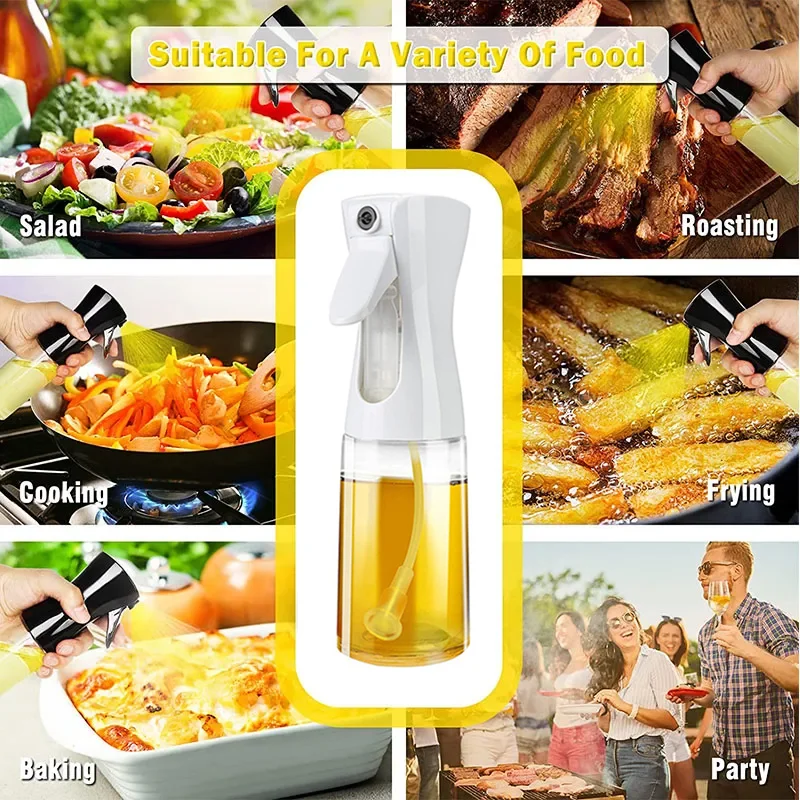 Oil Spray Garrafa para cozinhar cozinha, Azeite Pulverizador para Camping, churrasco, Baking Vinagre, Molho de Soja, 200ml, 300ml, acessórios de