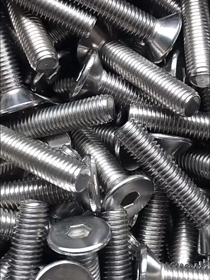 M2 m2.5 m3 m4 parafuso sextavado escareado plano 304 parafuso allen hexagonal de aço inoxidável parafuso de máquina de motocicleta 3mm-10mm-20mm-50mm