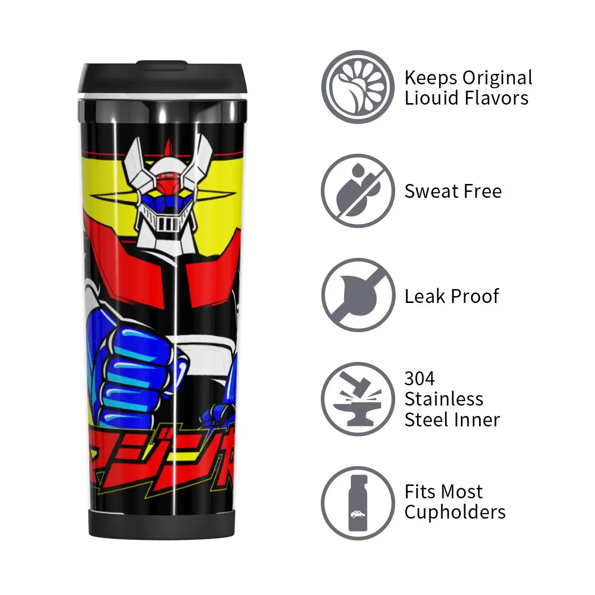 Goldoraks Grendizer Mazinger Z Double Insulated Water Cup Graphic Thermos bottle Mug Humor Graphic Heat Insulation beer mugs
