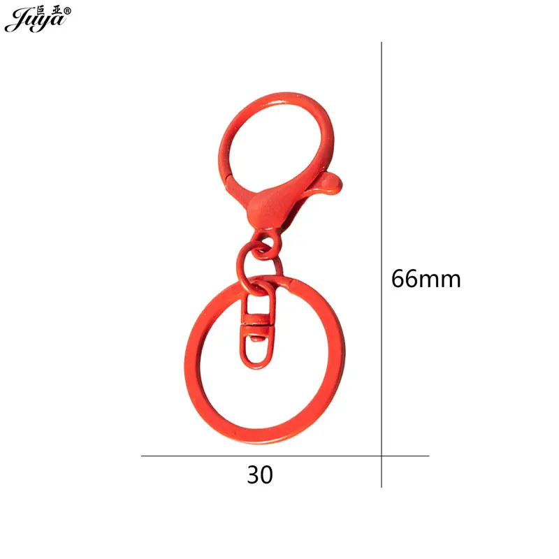 5pcs/lot Metal Colorful Keyrings Hooks Bag Buckle Lobster Clasps Key Rings For DIY Jewelry Making Keychains Accessories