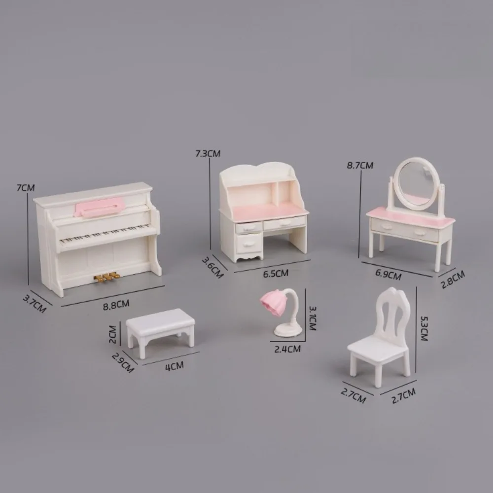 Miniatuur meubilair 1:12 poppenhuis keuken woonkamer slaapkamer set DIY scène pop spelen decoratie meisje speelgoed huis cadeau