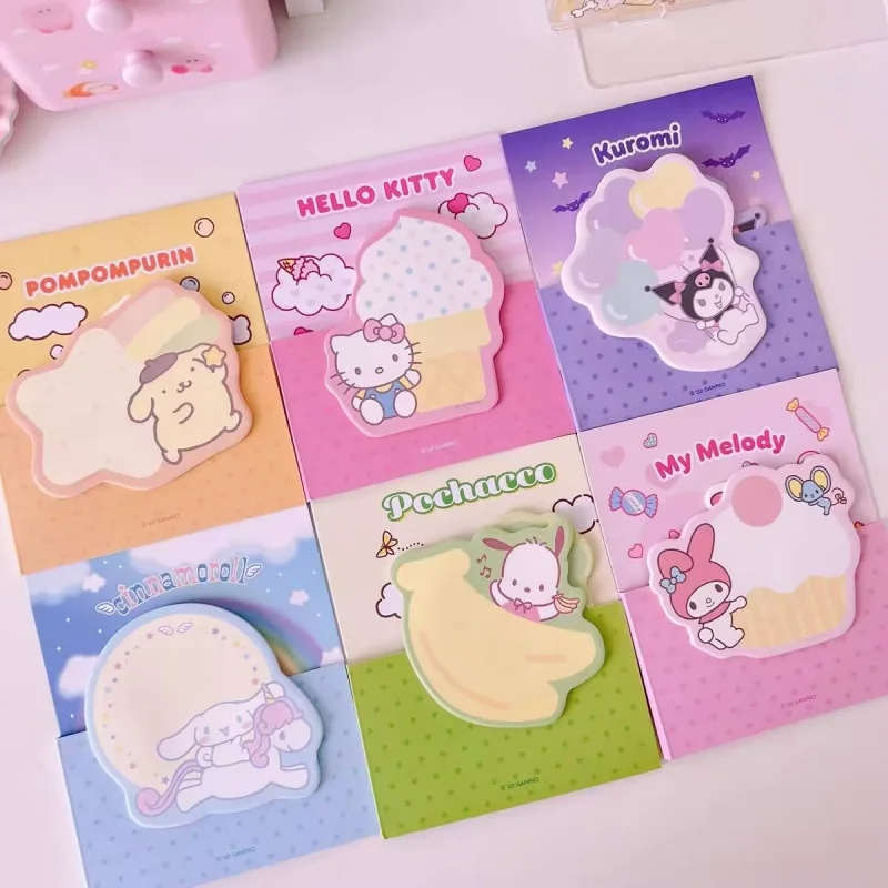 24pcs-lot-sanrio-kuromi-cinnamoroll-kitty-memo-pad-cute-melody-n-times-stationery-label-notepad-bookmark-post-school-supplies