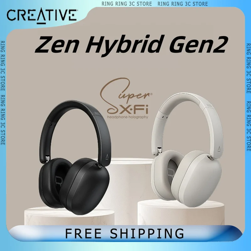 Creative Zen Hybrid Gen2 Wireless Headphones Hybrid Active Noise Reduction 360 Surround Sound Sports Gaming Headset Customized