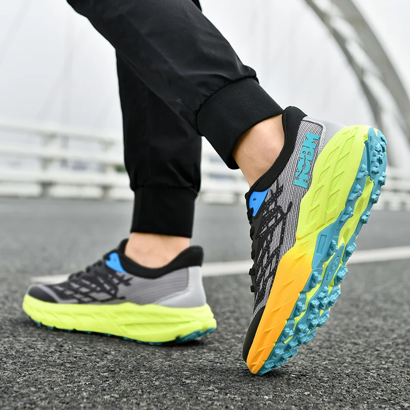 Men's Marathon Shoes Running Shoes Breathable High elasticity Cushioning Male Lightweight Sports Shoes Fitness Training image 6