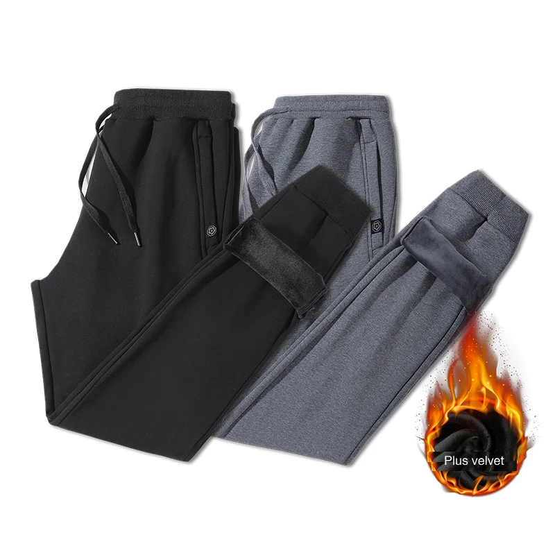 

NiceMens Warm Sweatpants Cotton Fleece Pants Winter Joggers Casual Pants Fitness Men Trousers Black Gyms Jogger Track Pants 8XL