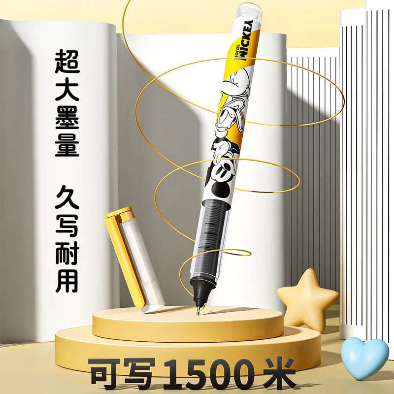 6 Buah Pena Gel Disney Mickey Pena Bolpoin Cair Lurus Alat Tulis Siswa Kawaii Hadiah Alat Tulis Perlengkapan Kantor Sekolah