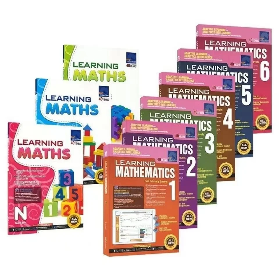 Fascículo SAP Aprendizagem Matemática Book Grade 1-6 Crianças Aprender Livros de Matemática Singapore Primary School Mathematics Textbook