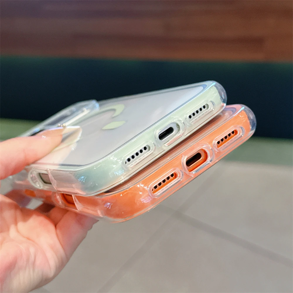 2 في 1 حافظة هاتف شفافة مغناطيسية لهاتف آيفون 17 برو ماكس 16 15 بلس 14 13 12 11 لأجهزة هوائية Magsafe غطاء شفاف مقاوم للصدمات