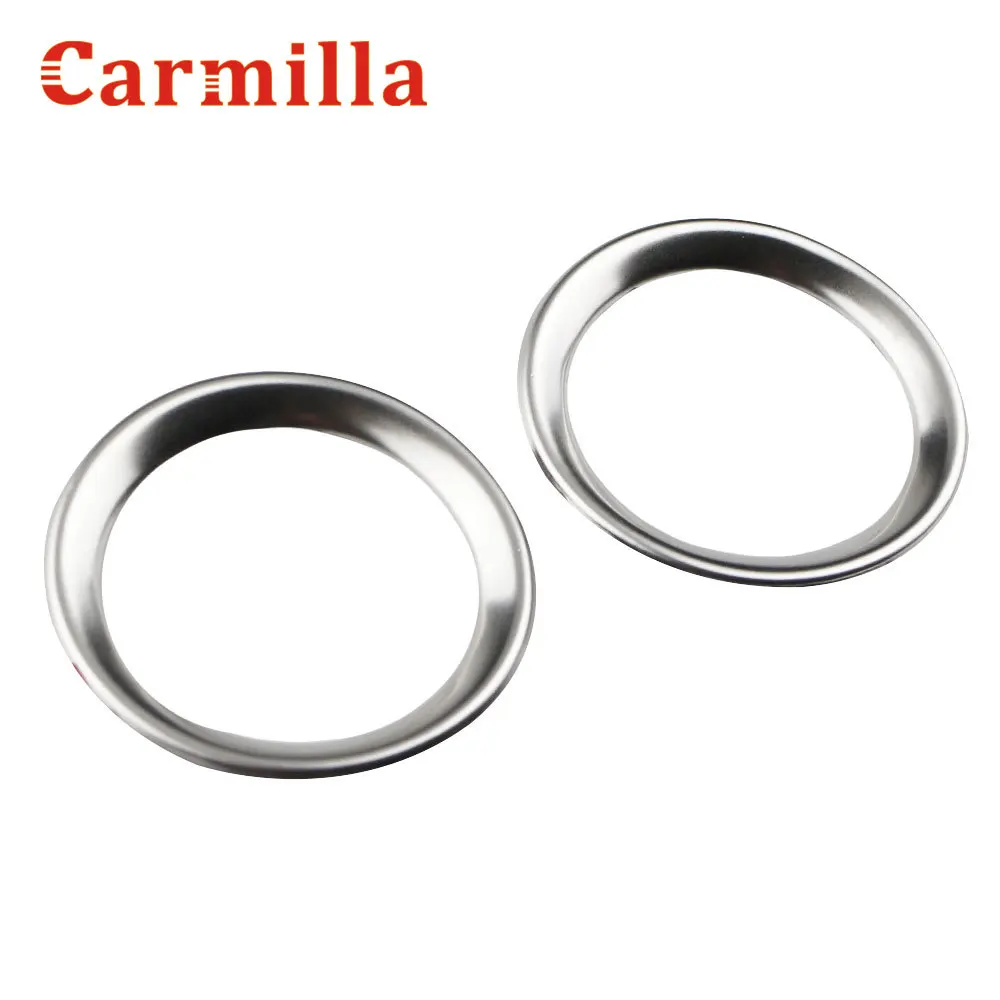 Carmilla for Mazda CX-5 CX5 2017 - 2022 Speaker Sound Ring Trim Cover Stainless Steel Decoration Interior Mouldings Accessories