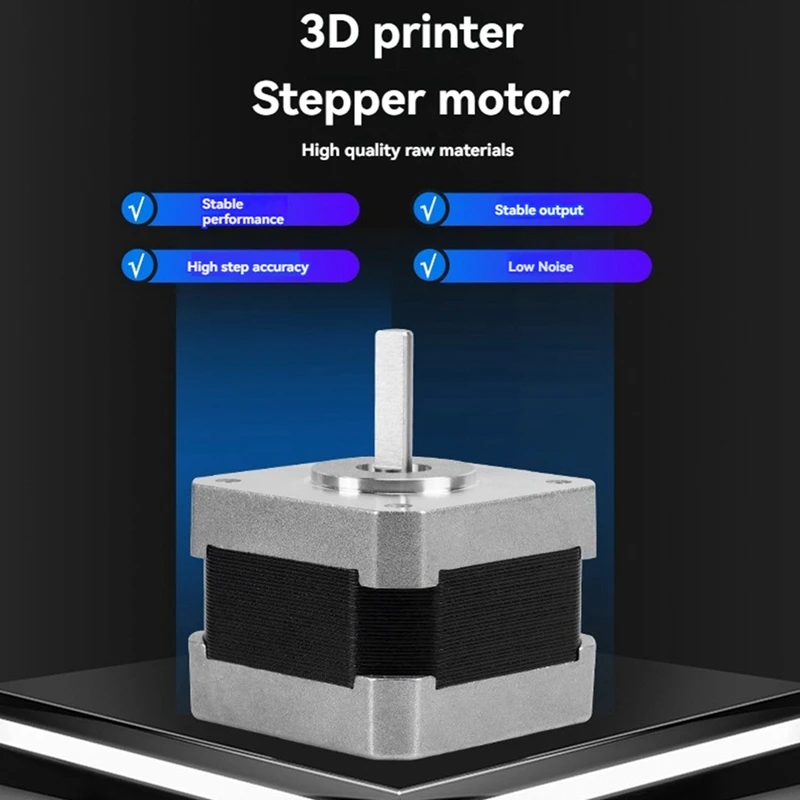 42 Stepper Motor 34MM Body XYZ-Axis Stepper Motor With XH-2.54 Cable For CR-10/Ender-3/5 3D Printer Engraving Machine