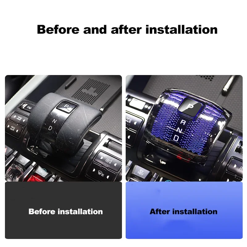For BYD Shark 6 Leopard 5 8 2024 Crystal Gear Shift Knob LED Ambient Light Modification Parts