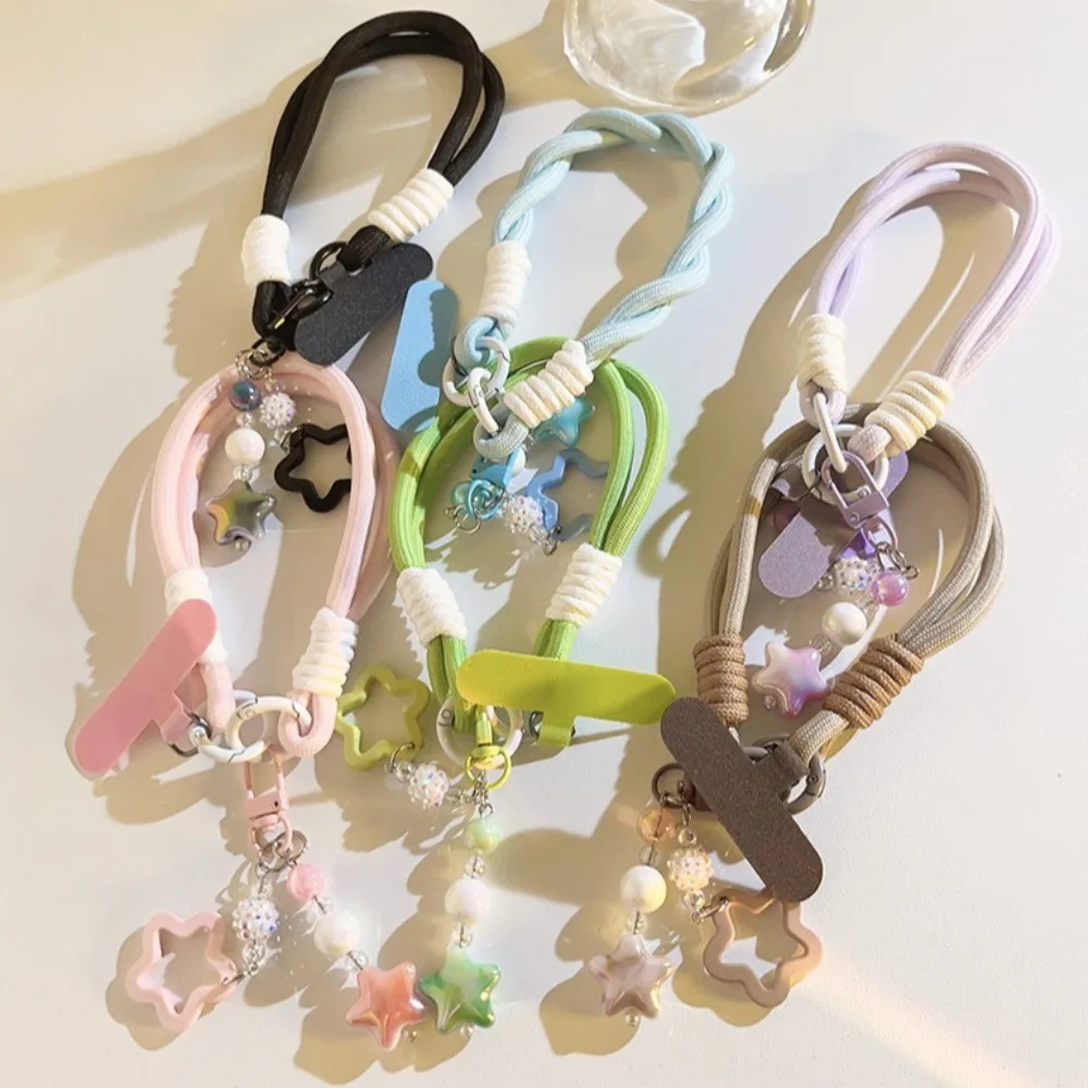 

Милый ремешок со звездой 3D для телефона, ремешок, подвесная цепочка, кольцо, шнур с нашивкой, ремешок на запястье, держатель для телефона с защитой от потери, съемная веревка