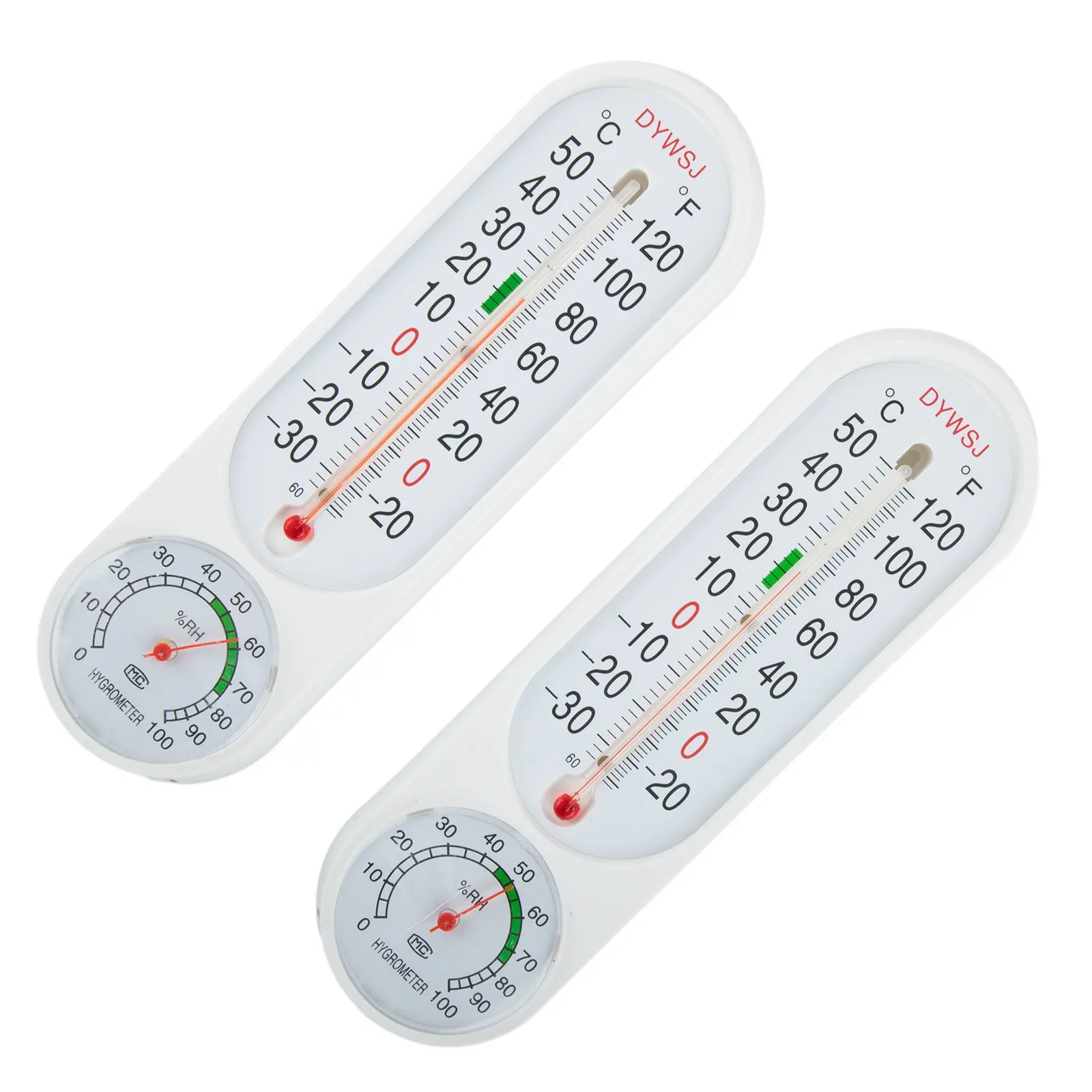 Temperature Reader Thermometer -20-120 (RH) -30~50°C 2 PCS Greenhouse Temperature Indoor Thermometer Large Outdoor