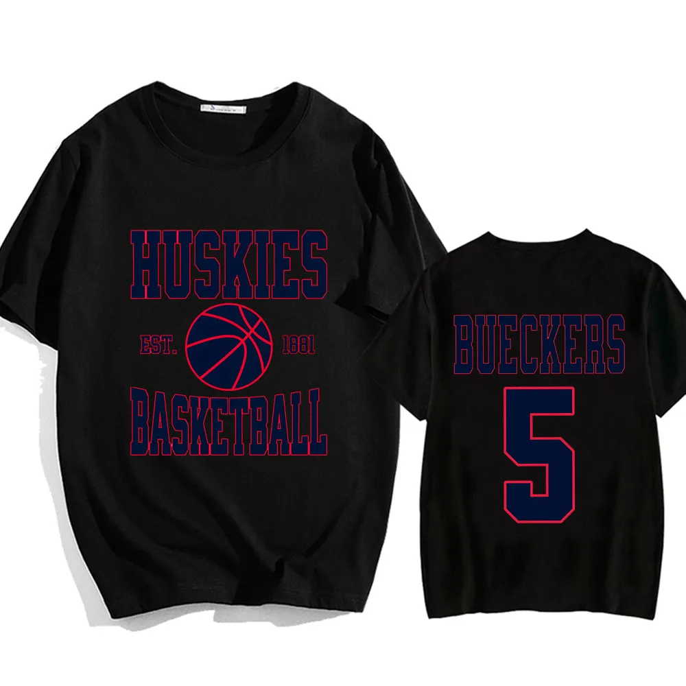 

Paige Bueckers Number 5 T-shirts Double Side Graphic Printing Tee-shirt Short Sleeve Cotton Comfortable Tshirts Men/Women Tees
