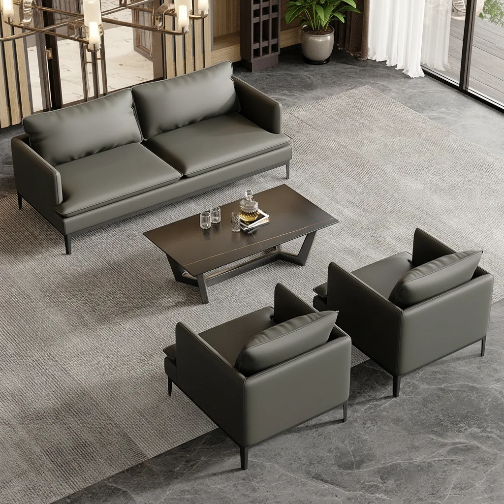 

#￥Modern Euro-American Office Sofa Modular Configurable Seating for Contemporary Reception Breakout Spaces