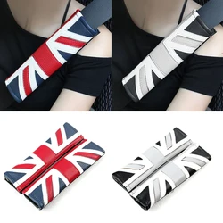 2Pcs PU Leather Seat Belt Protective Shoulder Pad Cover For MINI Cooper F55 F56 F60 R55 R56 R60 R57 JCW Countryman Auto styling