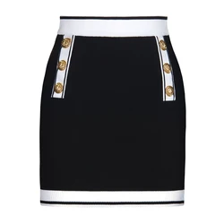 SML Spot 2024 Summer New Women's Classic Knitted Skirt Simple Internet Celebrity Popular Versatile Celebrity Woolen Skirt