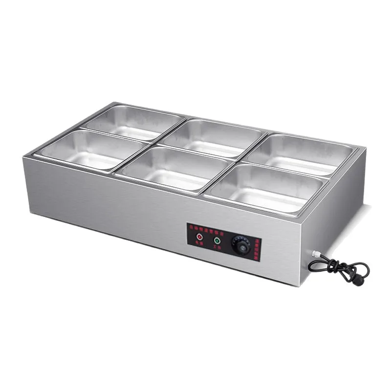 

Fast food insulation table Electric heating insulation soup pool Food canteen Dishes and sells food table
