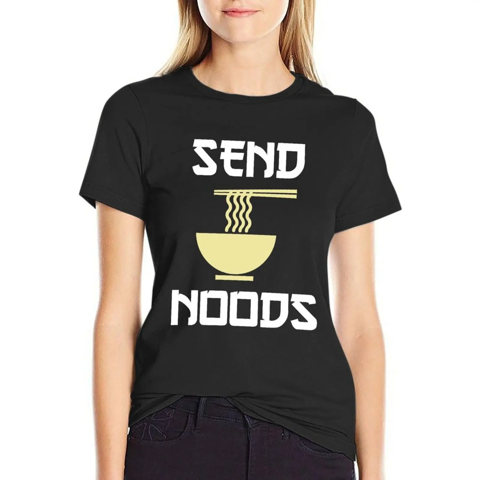 Send Noods Ramen Noodles T-Shirt hippie clothes tees black t-shirts for Women