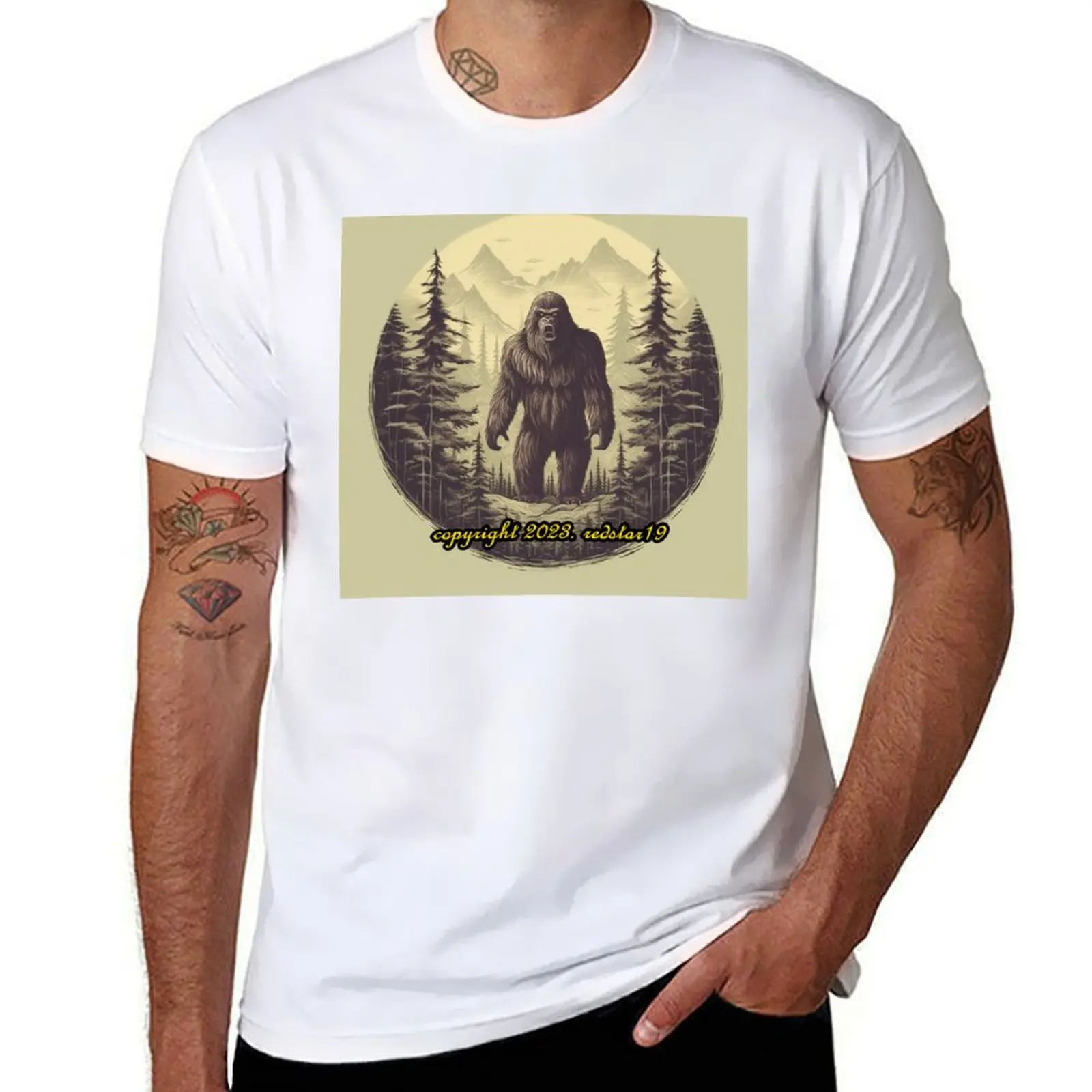 

redstar19 Арт. Издание YOU. Футболка Bigfoot Thank 2003, базовая мужская футболка с короткими рукавами