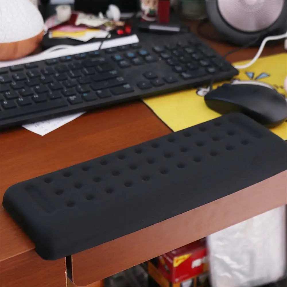 1Pc Ergonomic Desk Elbow Pad Soft Cushion L-Shaped Elbow Support Padding Black Non-slip Non-slip Arm Cushions
