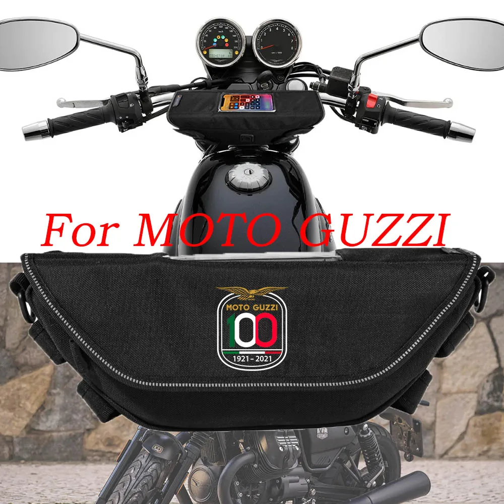 Motorcycle accessory For Moto Guzzi V85TT V7 V9 Bobber V100 V85 Retro Waterproof And Dustproof Handlebar Storage Bag navigation