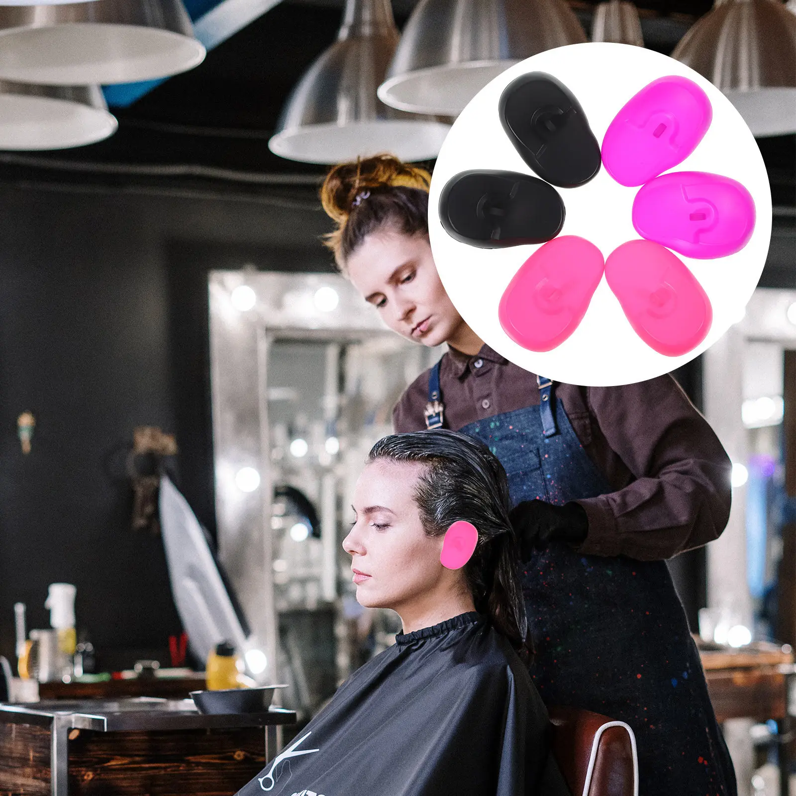 

Hair Salon Protection Coloring Cover Waterproof Waterproof Ear Cover Shield Salon Home Use Ear Shield Earmuff